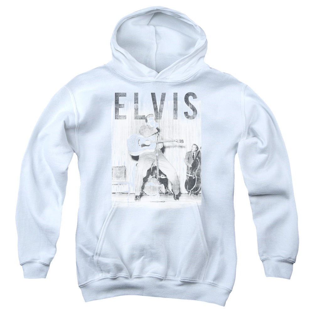 Elvis Presley With the Band Kids Youth Hoodie White Officially Licensed