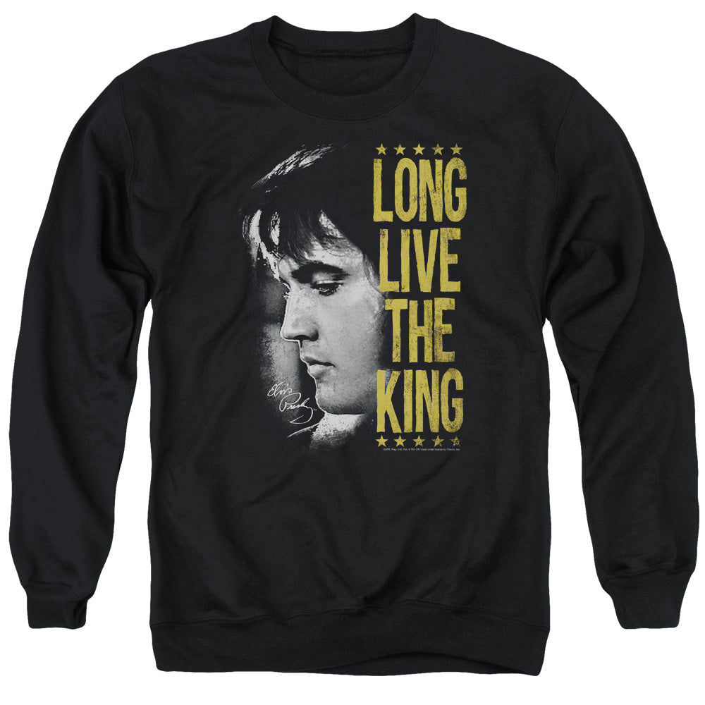 Elvis Presley Long Live The King Mens Crewneck Sweatshirt Black