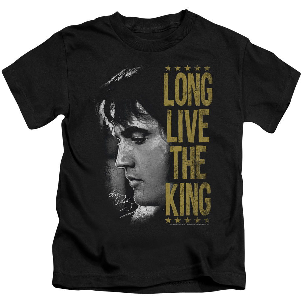 Elvis Presley Long Live the King Juvenile Kids Youth T Shirt Black Officially Licensed