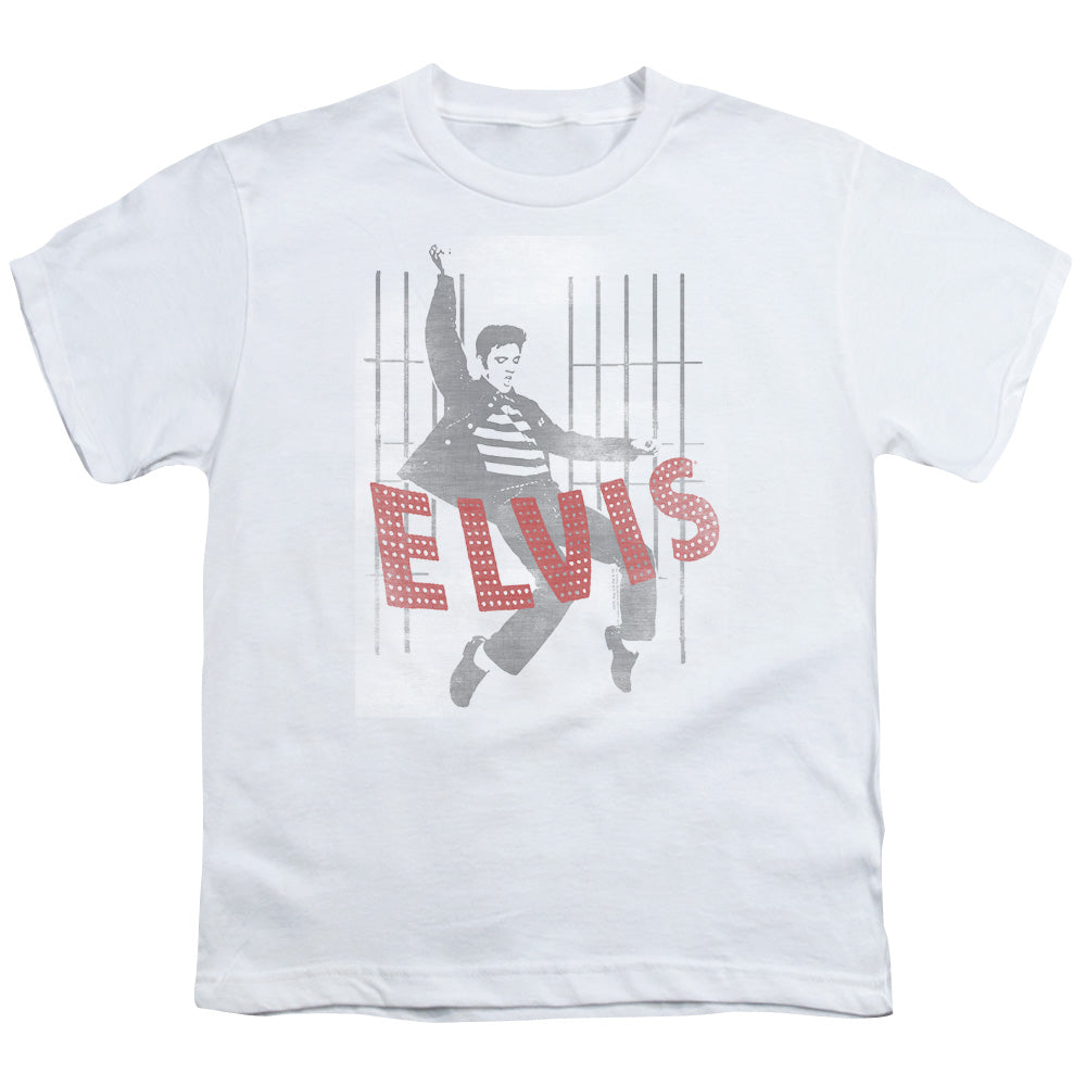 Elvis Presley Iconic Pose Kids Youth T Shirt White Officially Licensed
