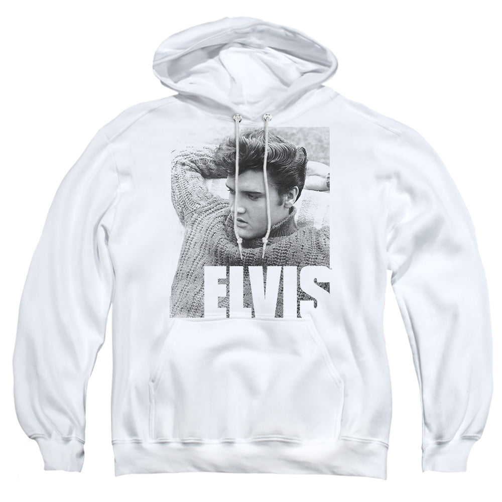 Elvis Presley Relaxing Mens Hoodie White Officially Licensed