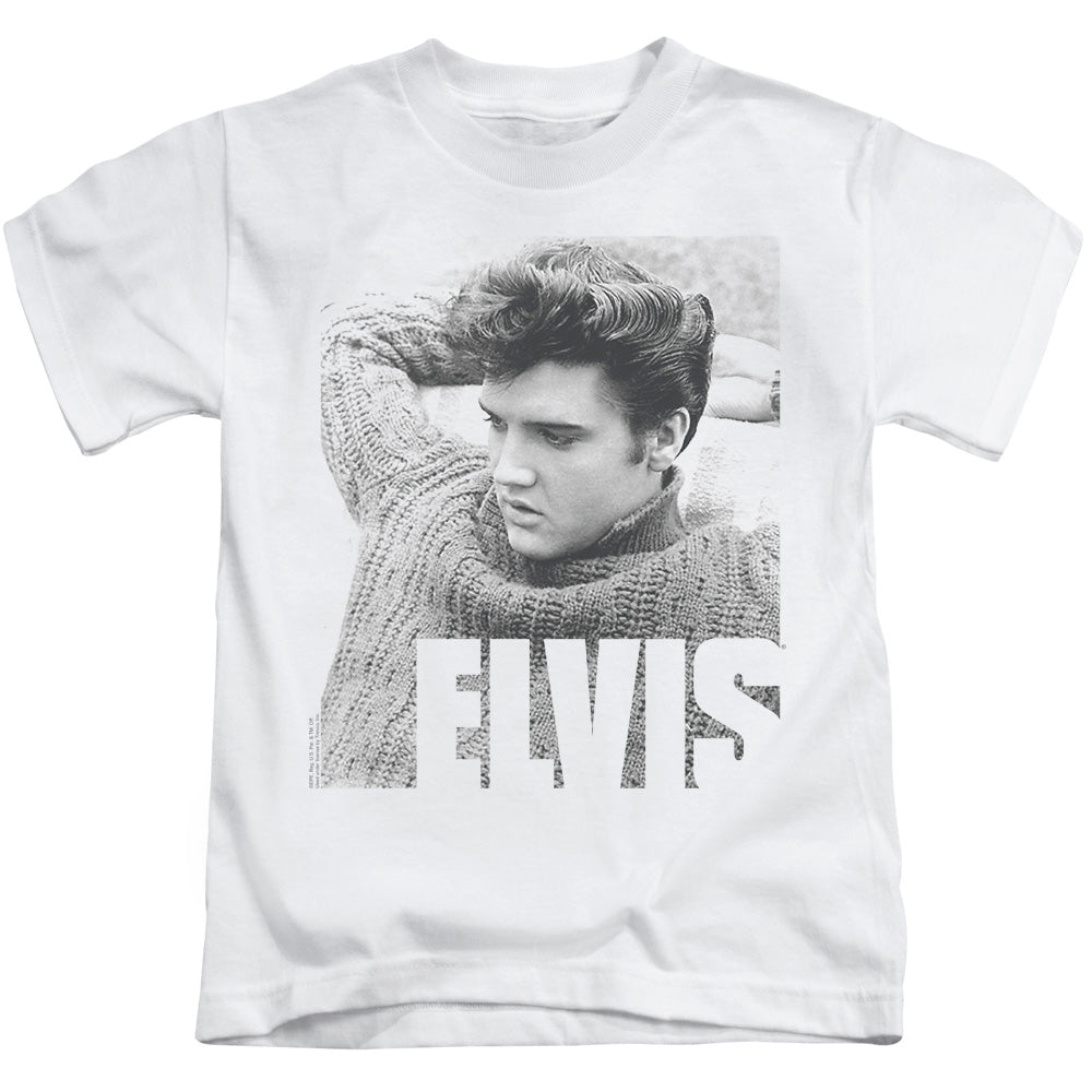 Elvis Presley Relaxing Juvenile Kids Youth T Shirt White Officially Licensed
