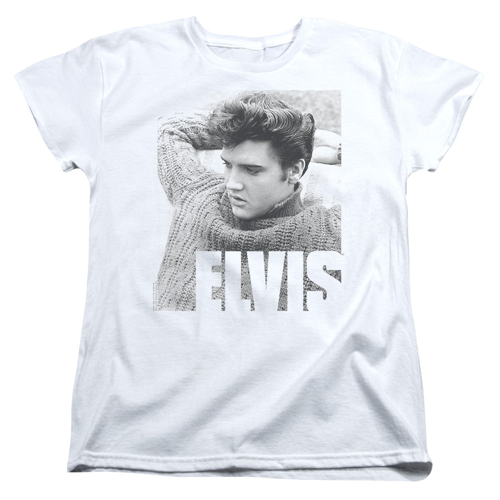 Elvis Presley Relaxing Womens T Shirt White Officially Licensed