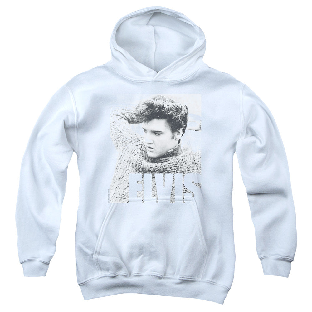 Elvis Presley Relaxing Kids Youth Hoodie White Officially Licensed