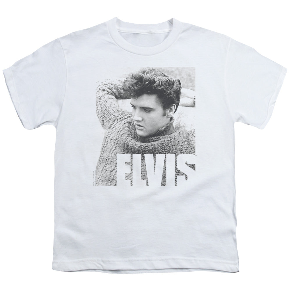 Elvis Presley Relaxing Kids Youth T Shirt White Officially Licensed