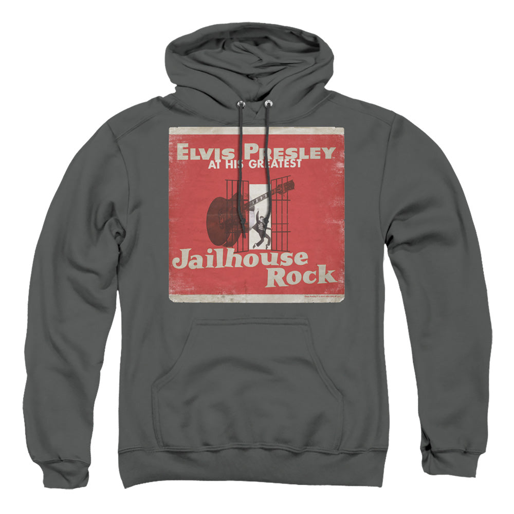 Elvis Presley Greatest Mens Hoodie Charcoal Officially Licensed