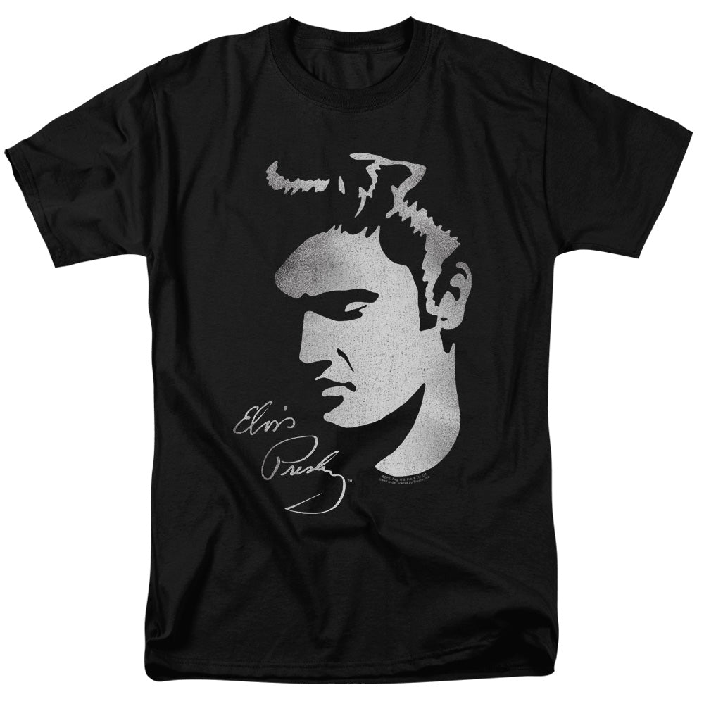Elvis Presley Simple Face Mens T Shirt Black Officially Licensed