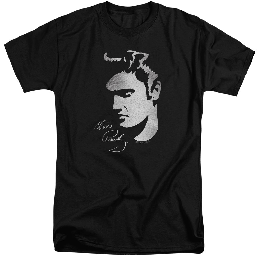 Elvis Presley Simple Face Mens Tall T Shirt Black Officially Licensed
