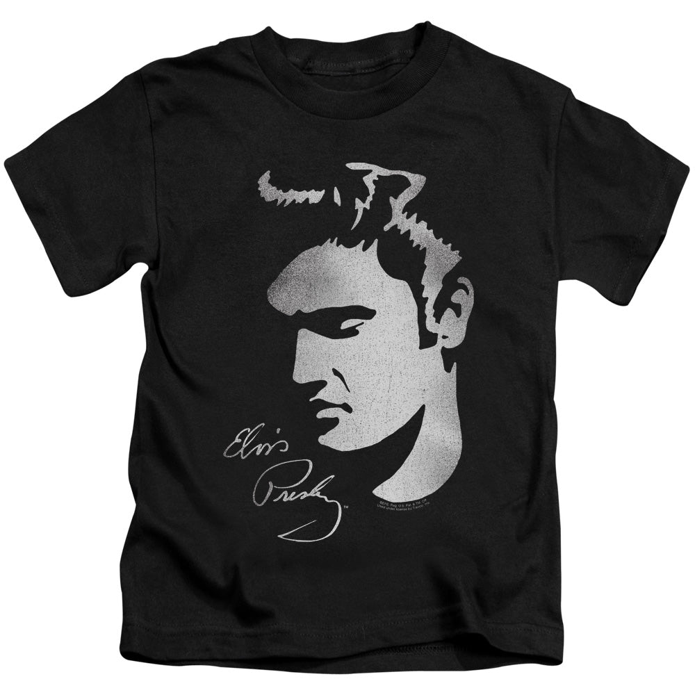 Elvis Presley Simple Face Juvenile Kids Youth T Shirt Black Officially Licensed