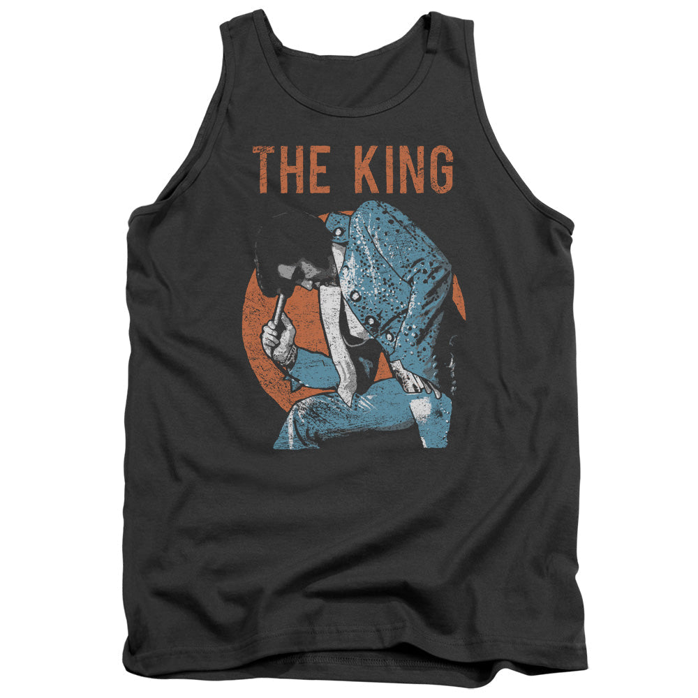 Elvis Presley Mic In Hand Mens Tank Top Shirt Charcoal Officially Licensed