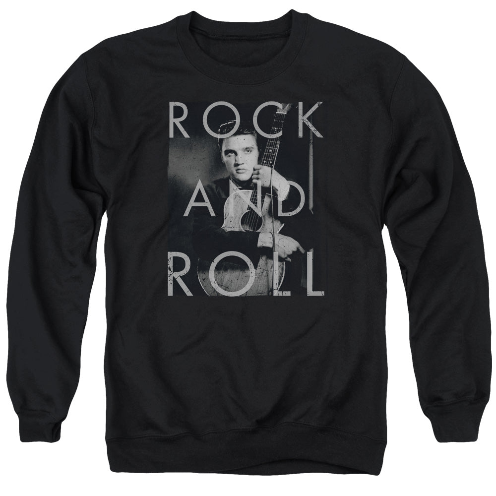 Elvis Presley Rock And Roll Mens Crewneck Sweatshirt Black