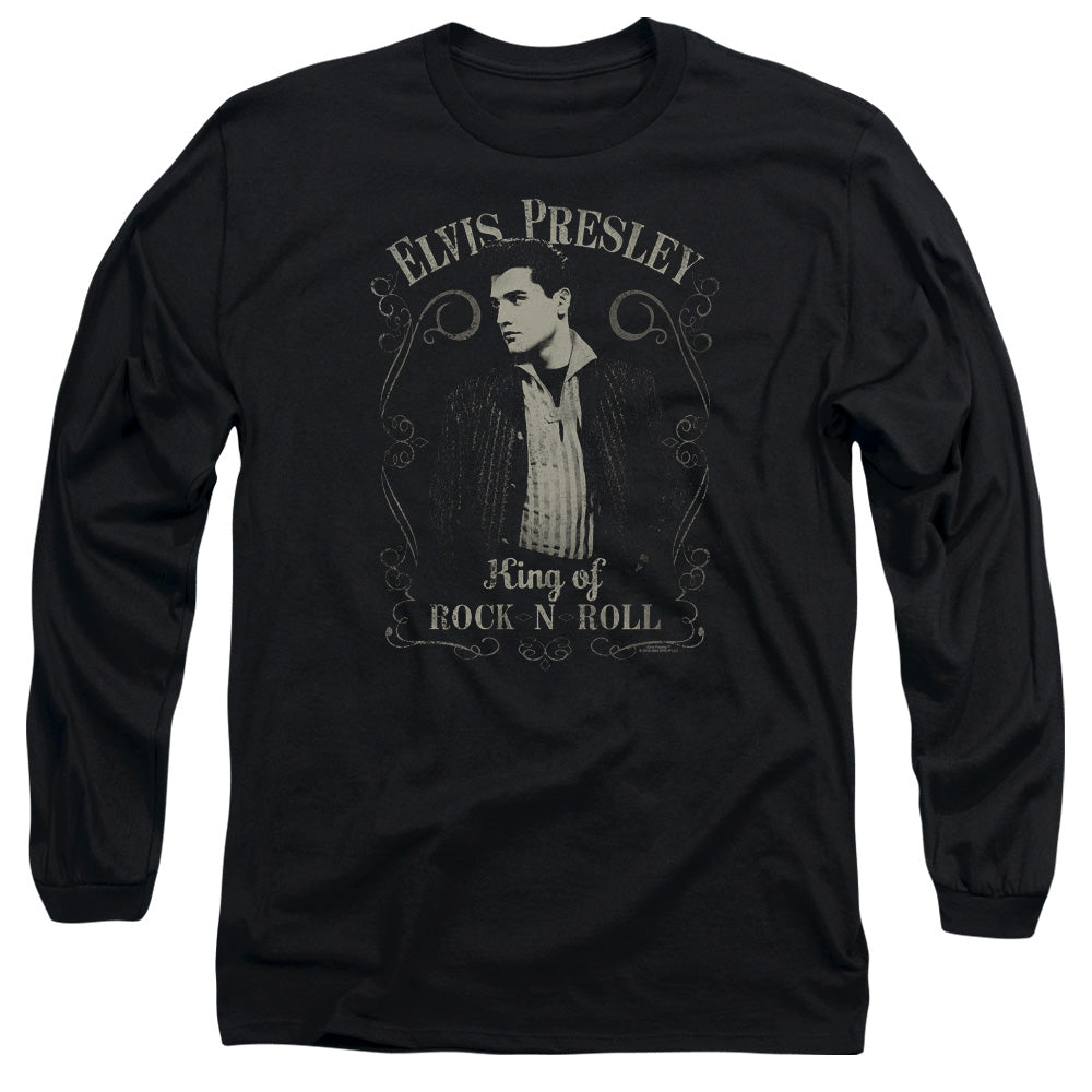 Elvis Presley Rock Legend Mens Long Sleeve Shirt Black Officially Licensed Officially Licensed