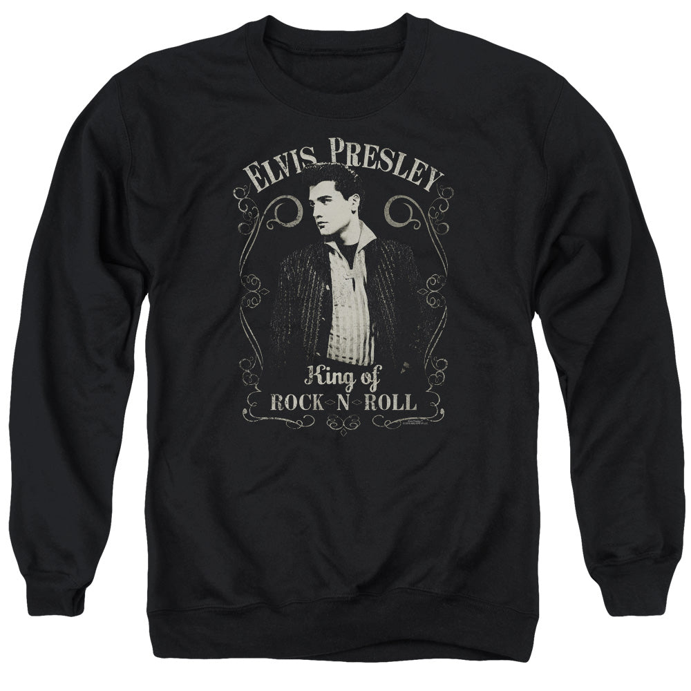 Elvis Presley Rock Legend Mens Crewneck Sweatshirt Black