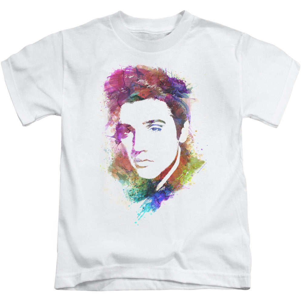 Elvis Presley Watercolor King Juvenile Kids Youth T Shirt White Officially Licensed