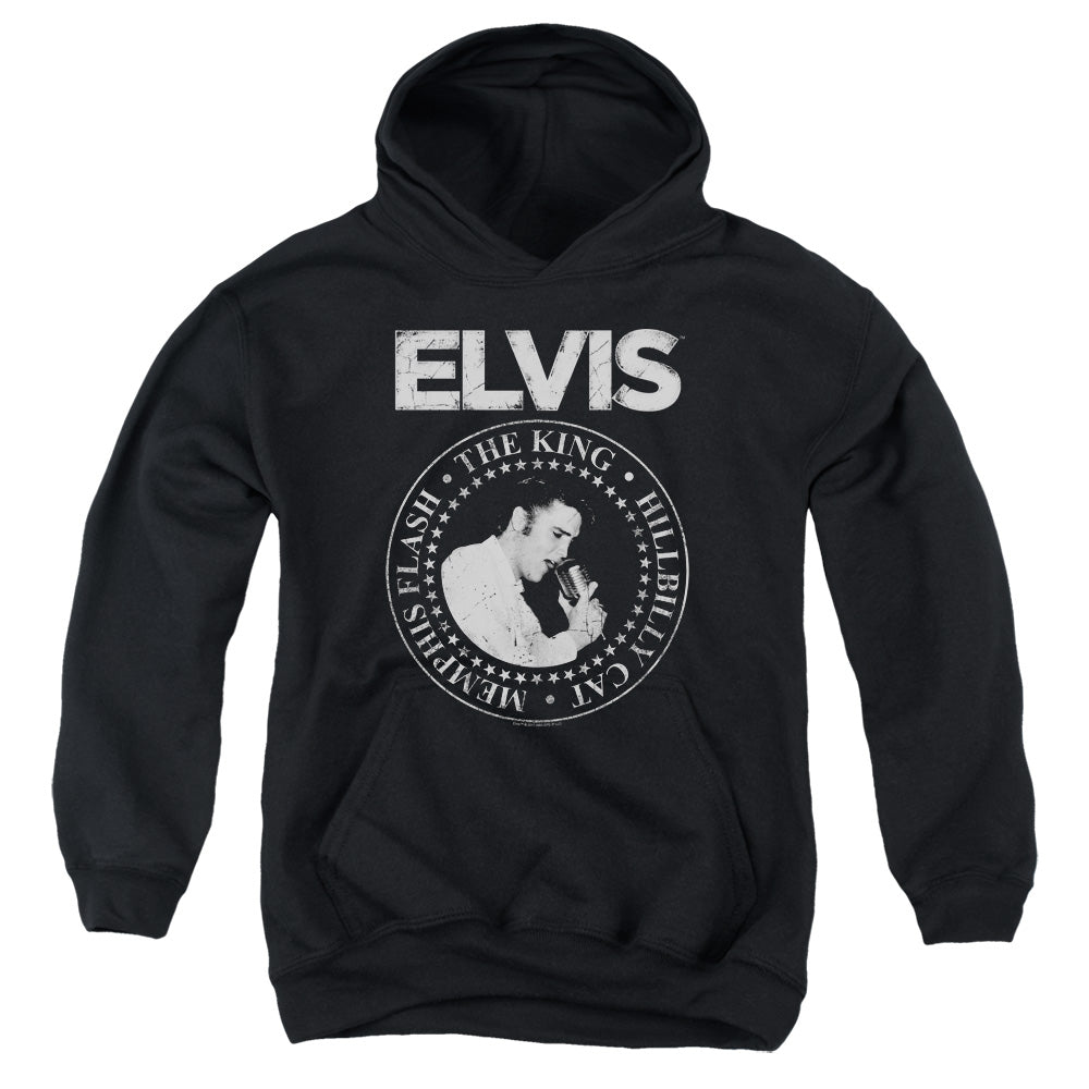 Elvis Presley Rock King Kids Youth Hoodie Black Officially Licensed