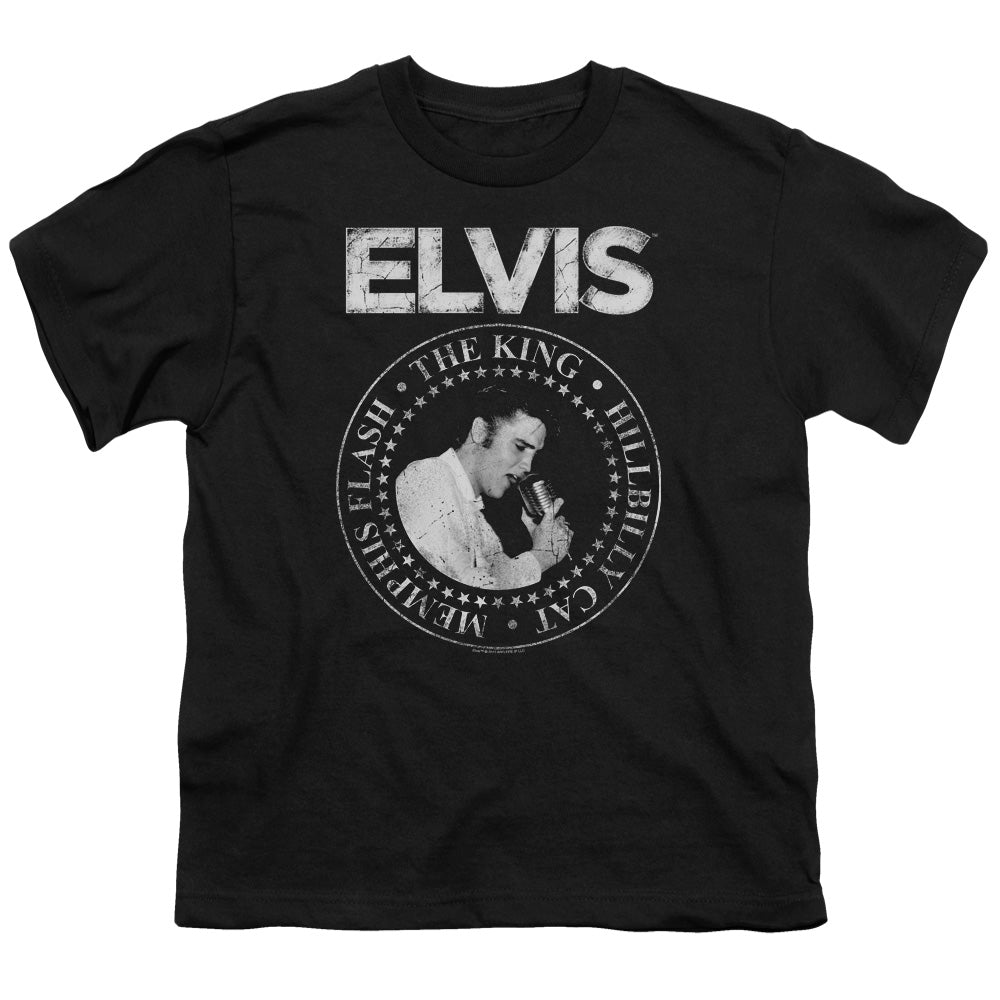 Elvis Presley Rock King Kids Youth T Shirt Black Officially Licensed