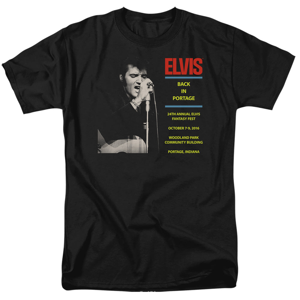Elvis Presley Back In Portage Mens T Shirt Black Officially Licensed