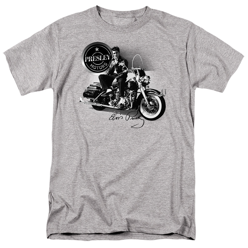Elvis Presley Presley Motors Mens T Shirt Athletic Heather Officially Licensed