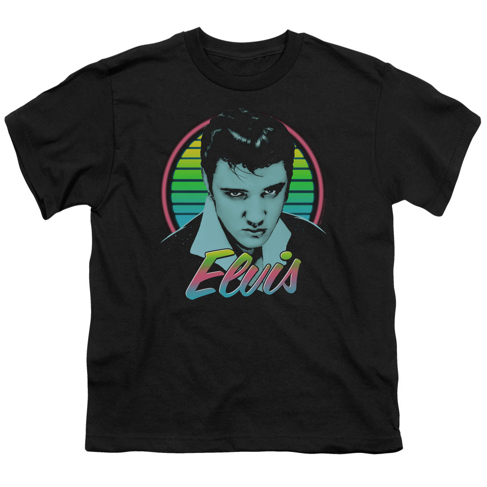 Elvis Presley Neon King Kids Youth T Shirt Black Officially Licensed