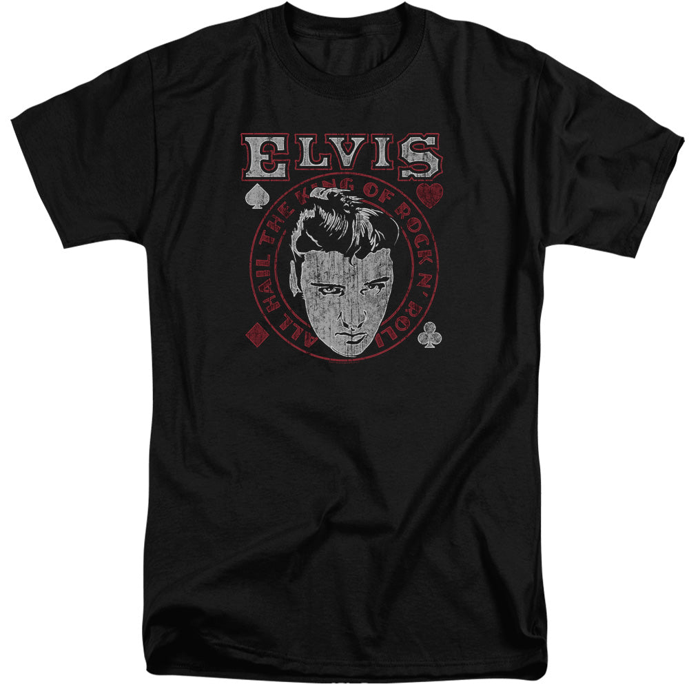 Elvis Presley Hail The King Mens Tall T Shirt Black Officially Licensed