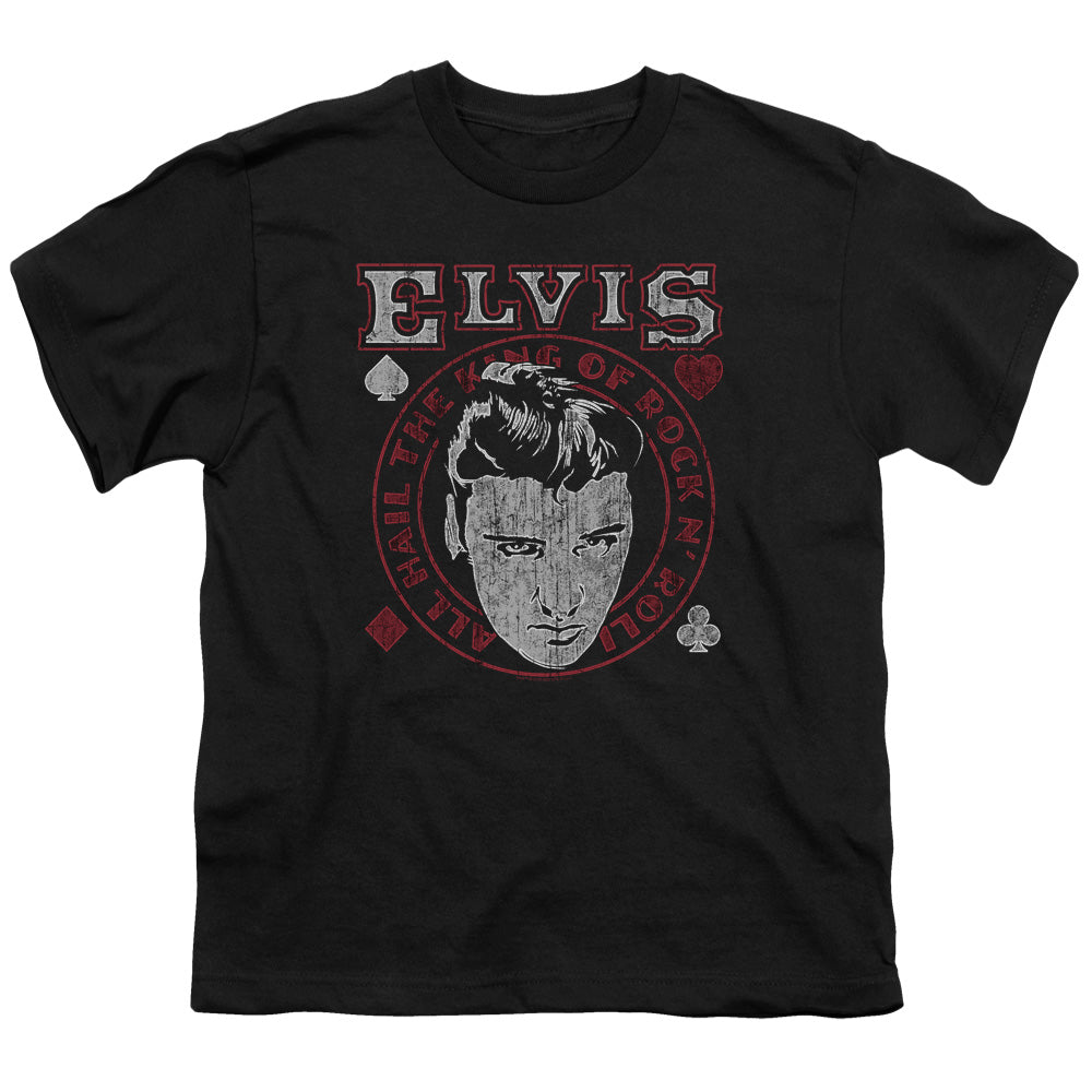 Elvis Presley Hail the King Kids Youth T Shirt Black Officially Licensed