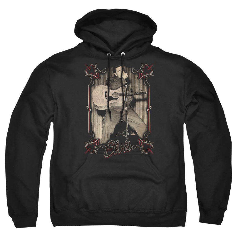 Elvis Presley Elvis Pinstripes Mens Hoodie Black Officially Licensed