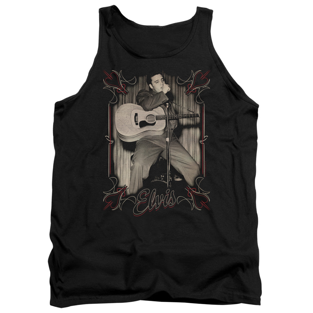 Elvis Presley Elvis Pinstripes Mens Tank Top Shirt Black Officially Licensed