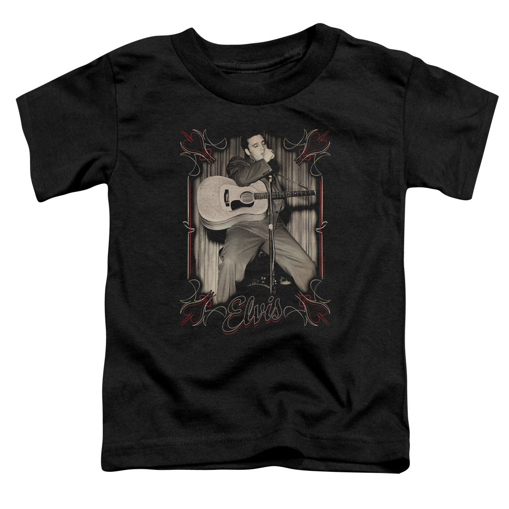 Elvis Presley Elvis Pinstripes Toddler Kids Youth T Shirt Black Officially Licensed