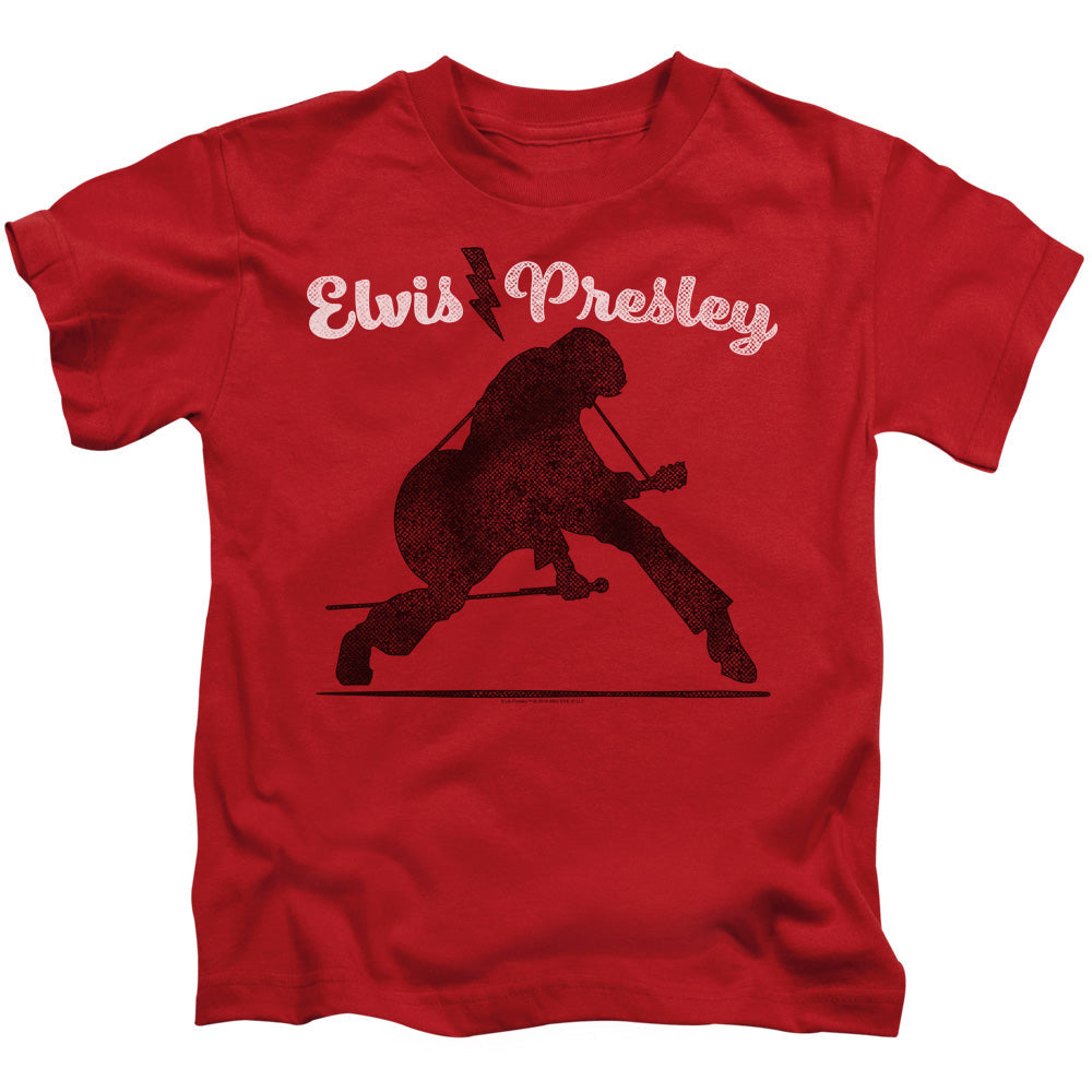 Elvis Presley Overprint Juvenile Kids Youth T Shirt Red Officially Licensed