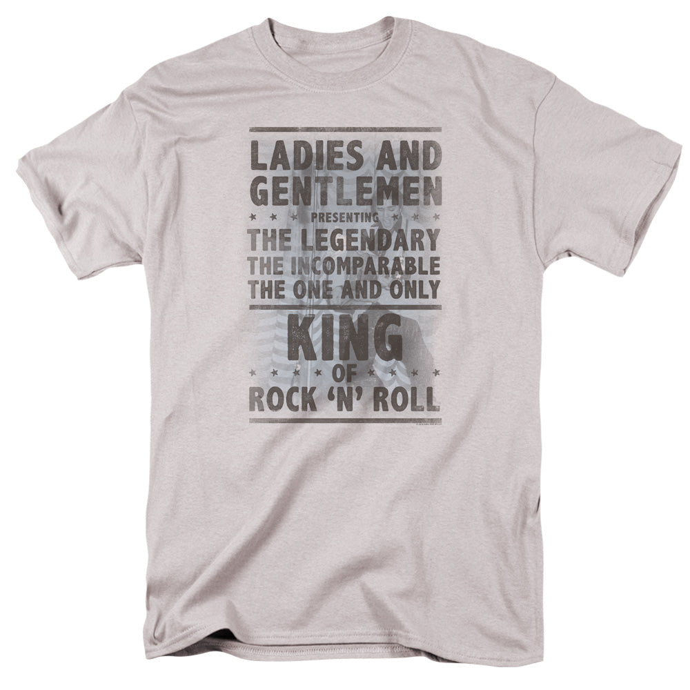 Elvis Presley Ladies And Gentlemen Mens T Shirt Silver Officially Licensed