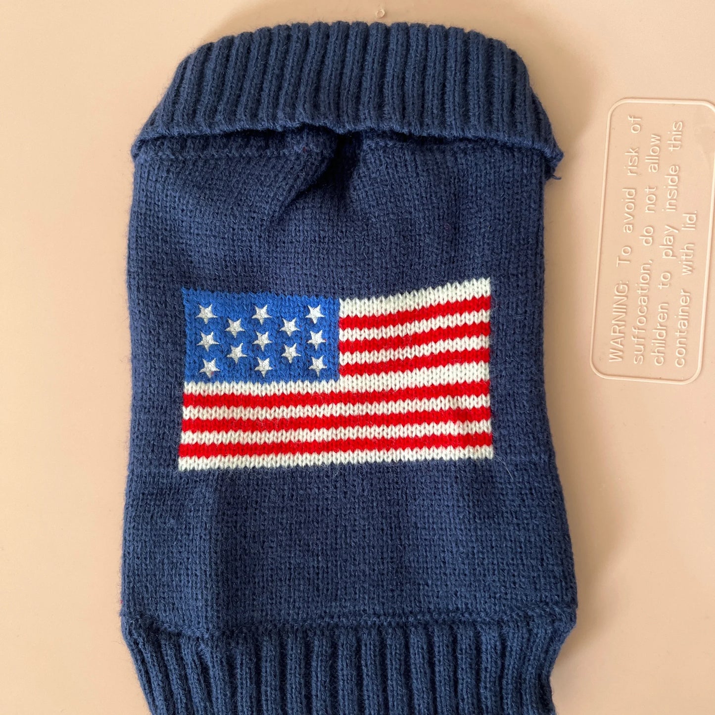 Dog sweater U.S flag