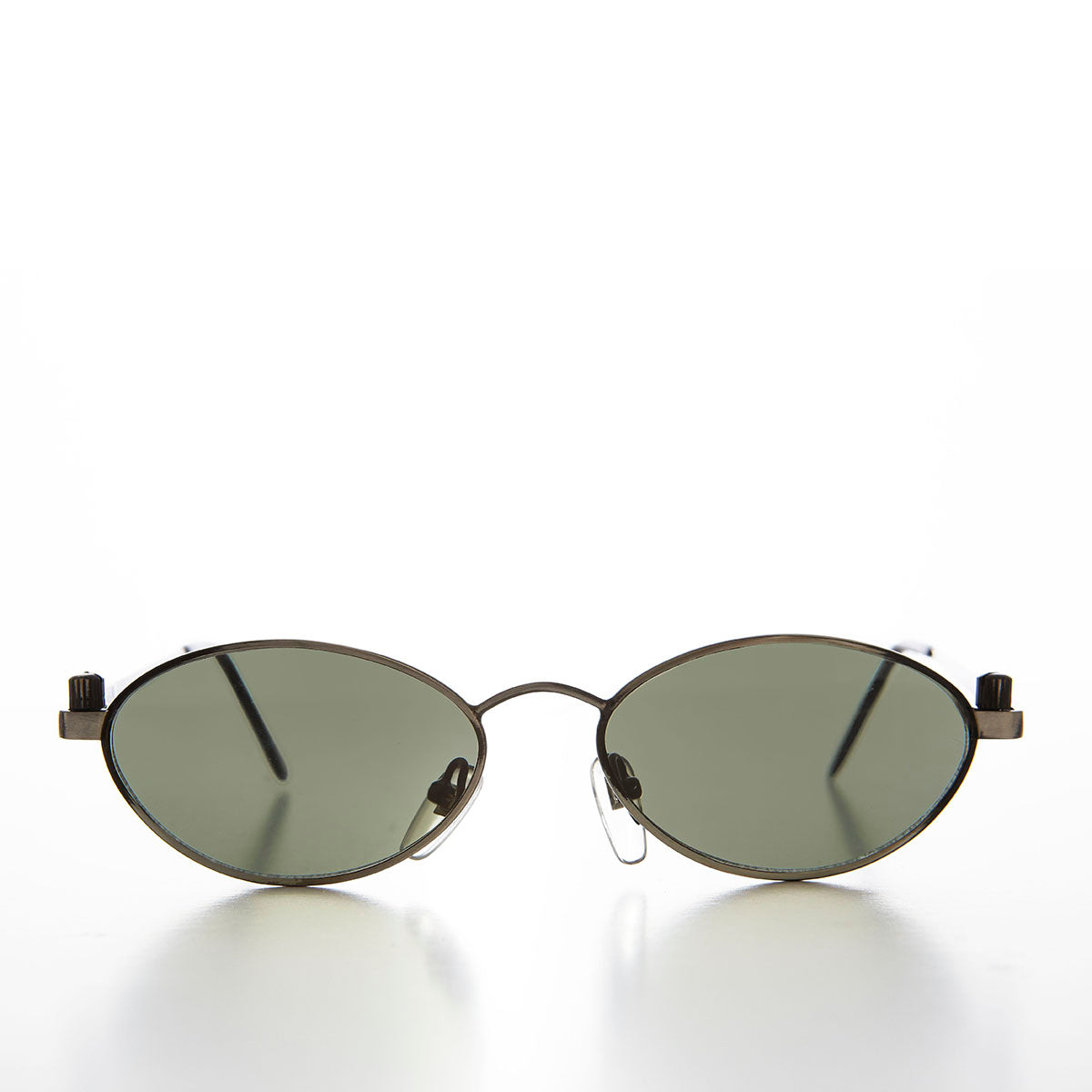 Industrial Metal Frame Oval 90s Steampunk Sunglass - Erin 2