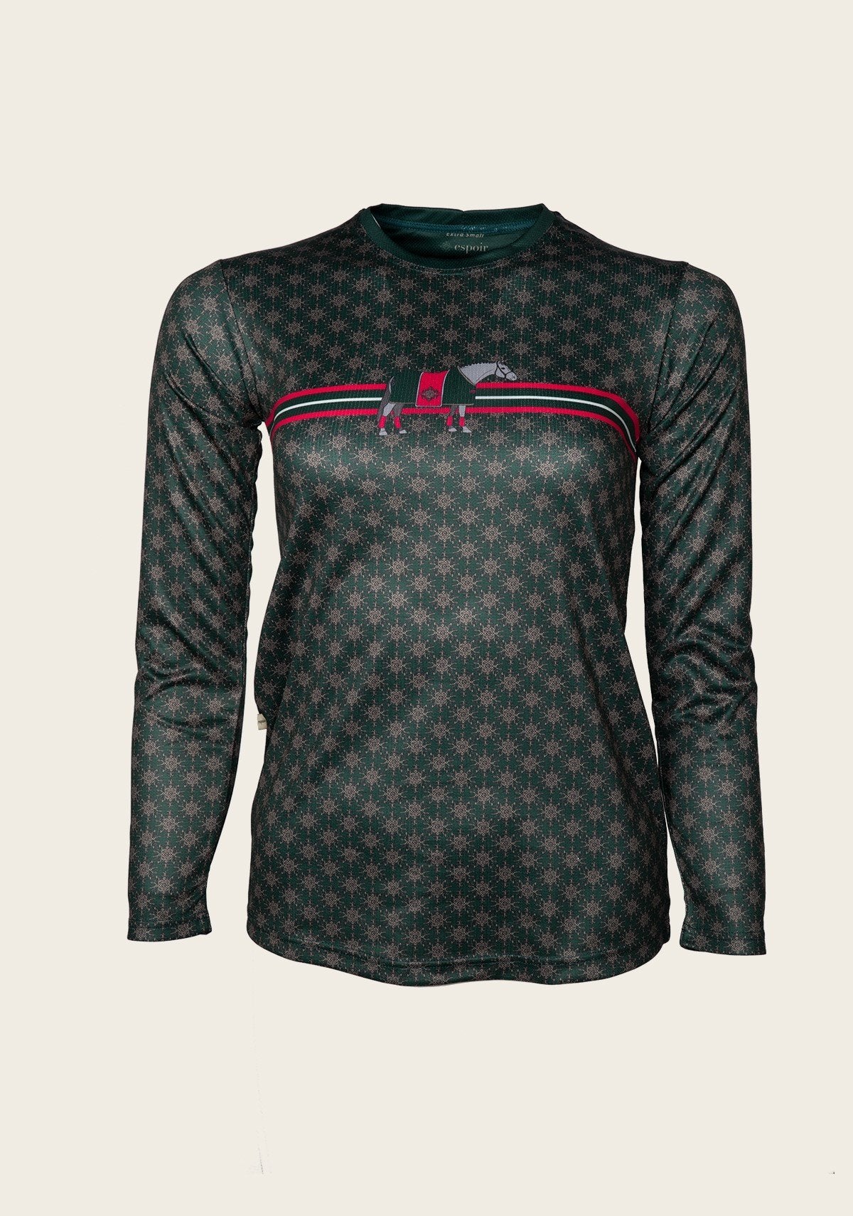 SALE Espoir Lumiere Green & Pink Stripe T-Shirt