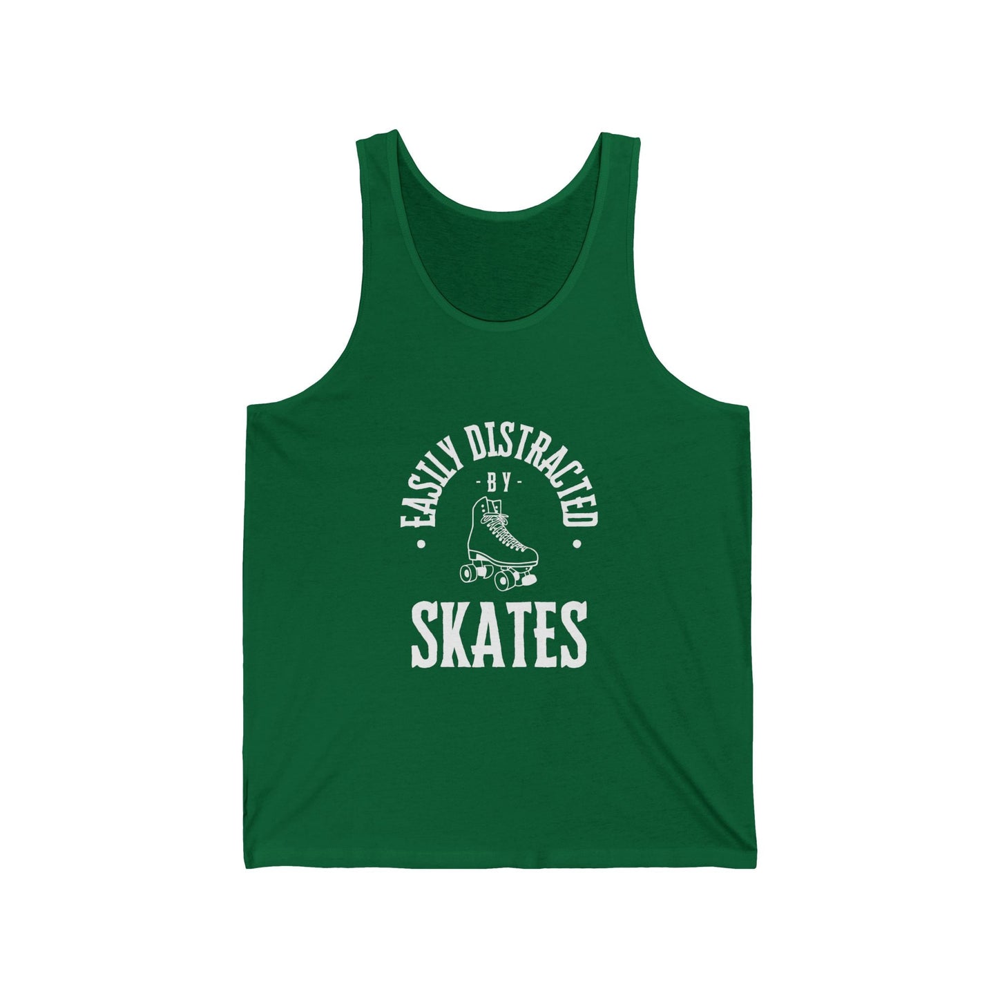 Easily Distracted by Skates Unisex Tank