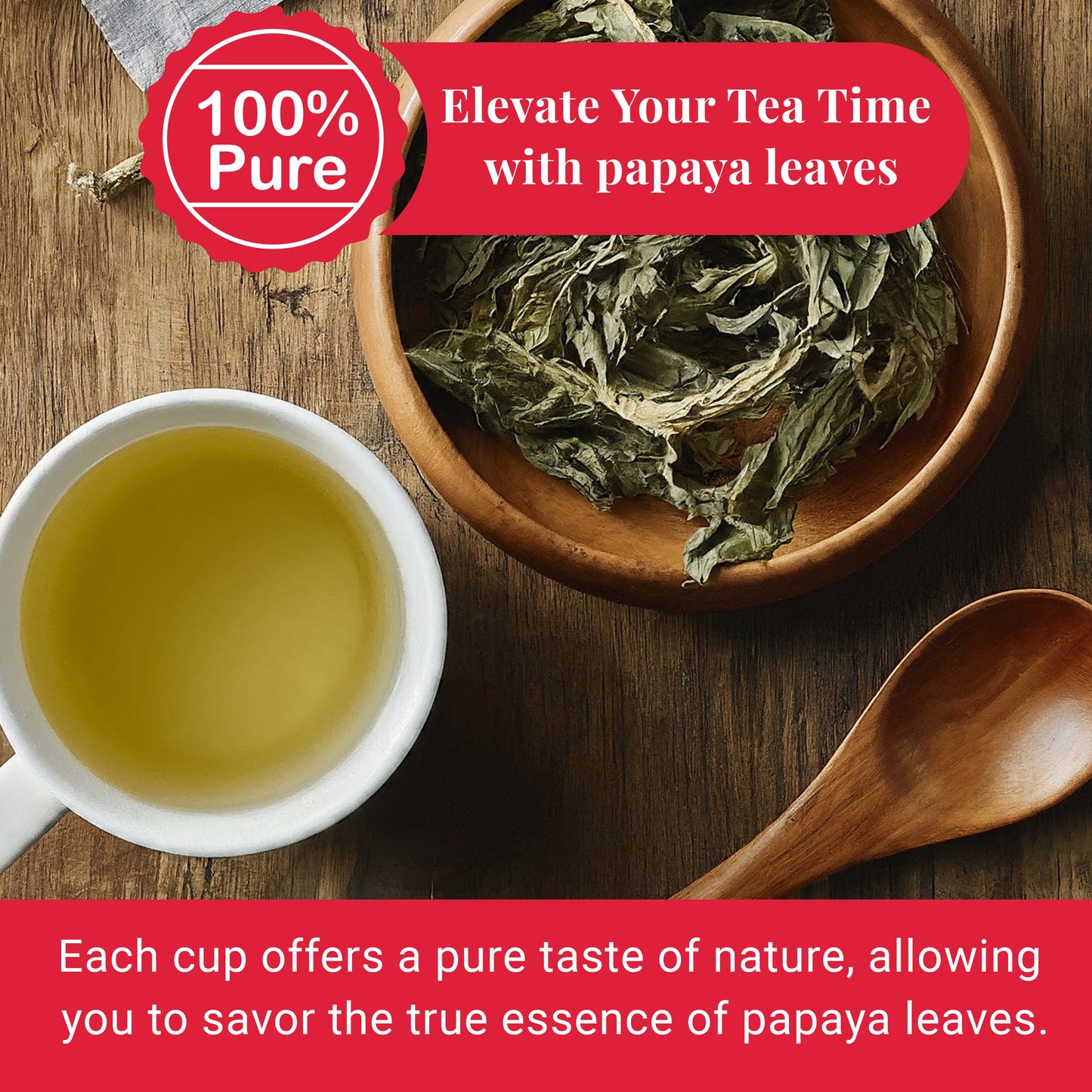 Akshit  Papaya Leaves, Hojas de papaya, 2.6oz, Dried From Green Papaya Leaf, Herbal Tea, Non GMO, Caffeine free, Sugar free, Rich In Vitamins.