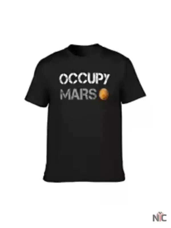Elon Musk Occupy Mars Black T-Shirt