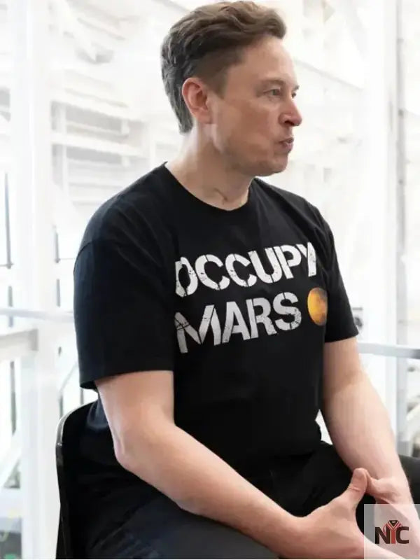 Elon Musk Occupy Mars Black T-Shirt