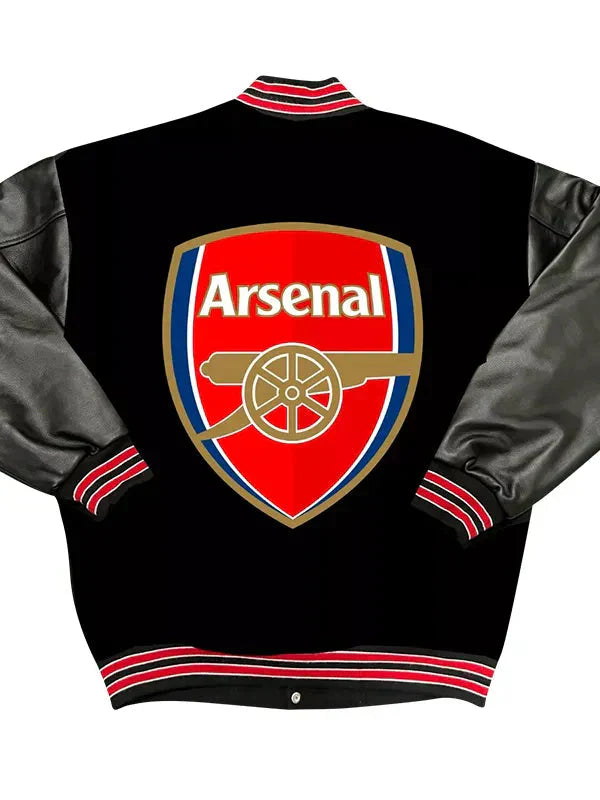 Premier League Arsenal F.C. Black Varsity Jacket