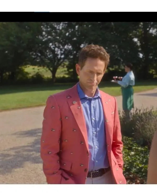 Sirens Glenn Howerton Duck Print Pink Coat