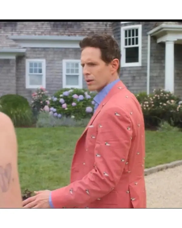 Sirens Glenn Howerton Duck Print Pink Coat