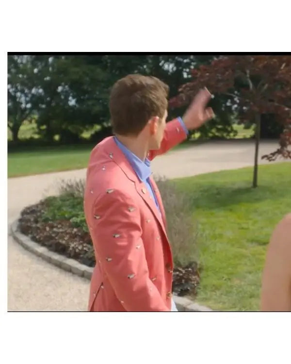 Sirens Glenn Howerton Duck Print Pink Coat