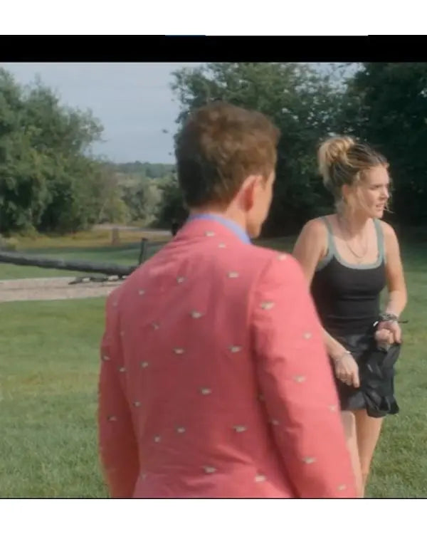 Sirens Glenn Howerton Duck Print Pink Coat