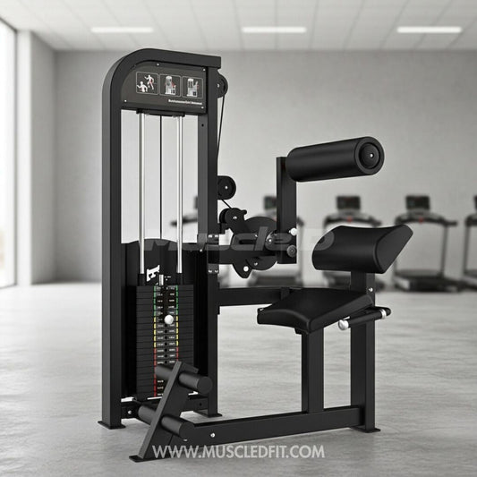 Excel Back/Ab Combo - Muscle D Fitness - Commercial Adjustable Pin Selectorized Back Extension Ab Crunch Combo