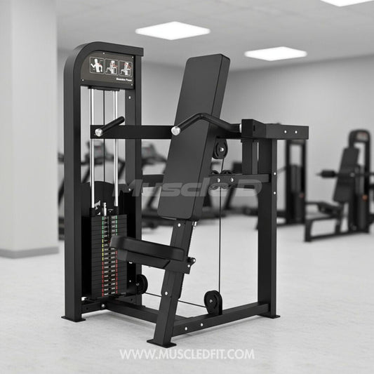 Excel Shoulder Press - Muscle D Fitness - Selectorized Military Press - Gas Shock Assisted Seat Adjustment