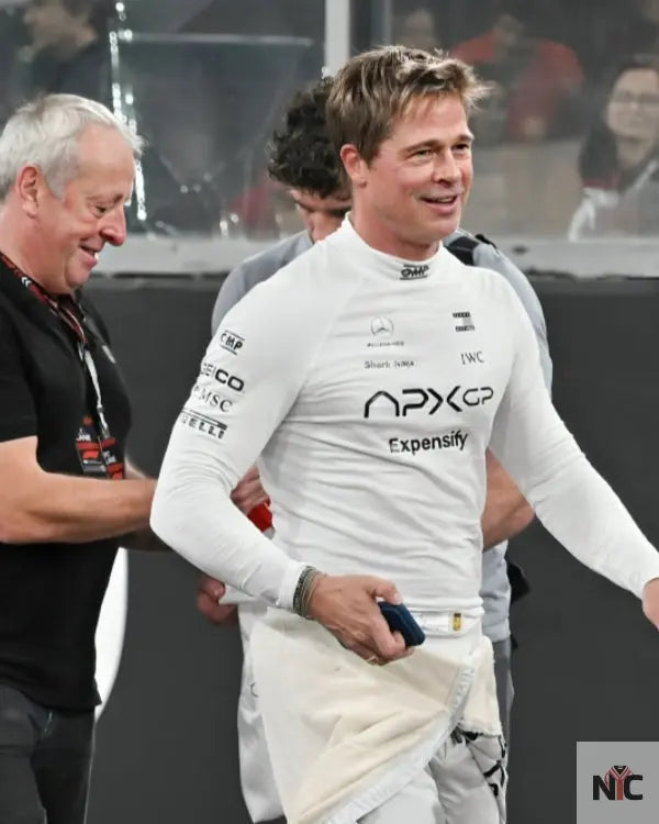 F1 2025 Brad Pitt White Shirt