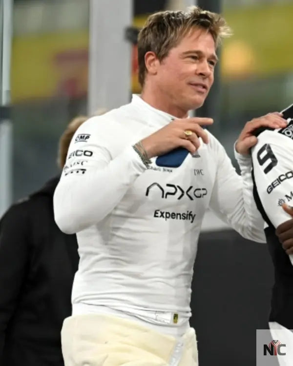 F1 2025 Brad Pitt White Shirt
