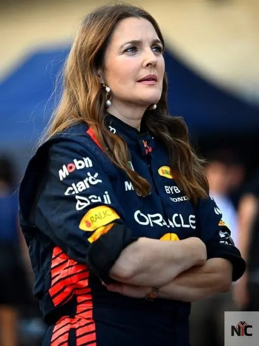 F1 Grand Prix Drew Barrymore Red Bull Jumpsuit