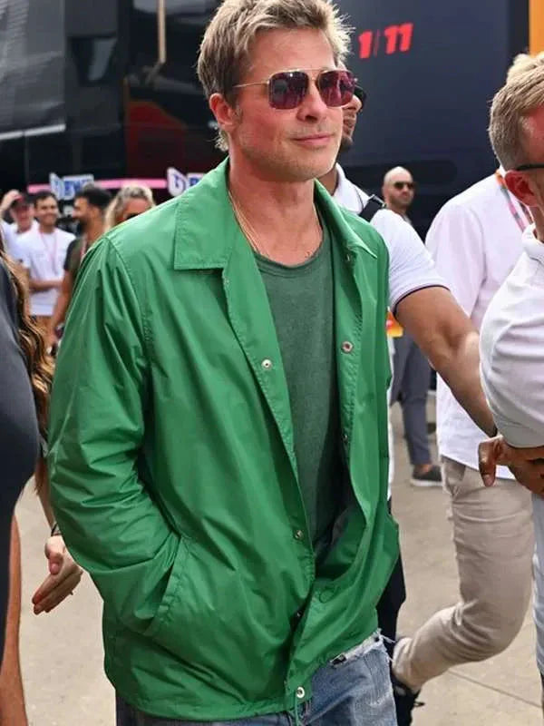 F1 Brad Pitt Green Jacket