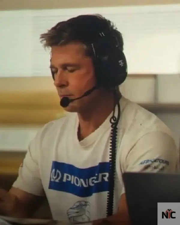 F1 The Movie 2025 Brad Pitt White T-shirt