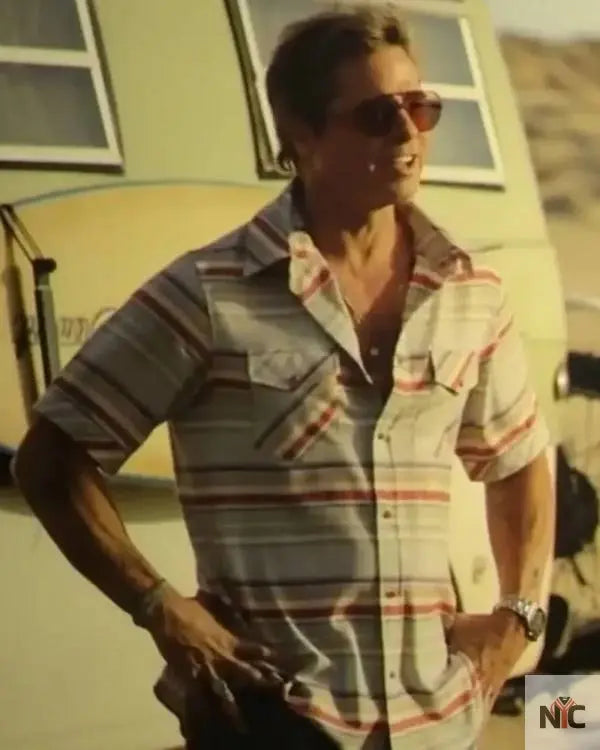 F1 The Movie Brad Pitt Stripe Shirt